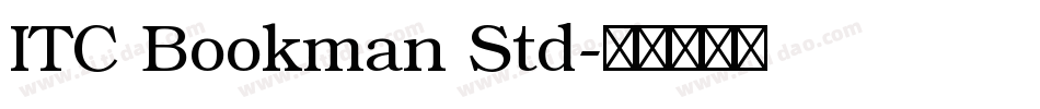 ITC Bookman Std字体转换